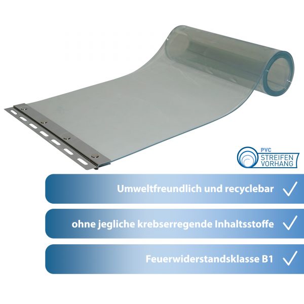 PVC Streifen Meterware FEUERHEMMEND – Bild 3