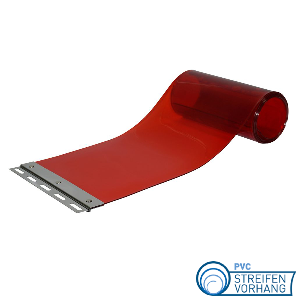 PVC Ersatzstreifen rot transparent Signalstreifen