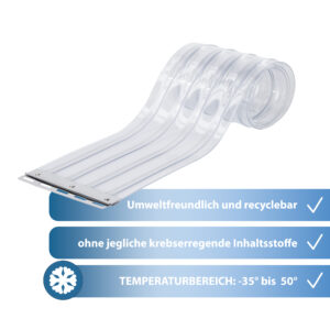 PVC Vorhang Ersatzstreifen Kühlhaus Gerippt